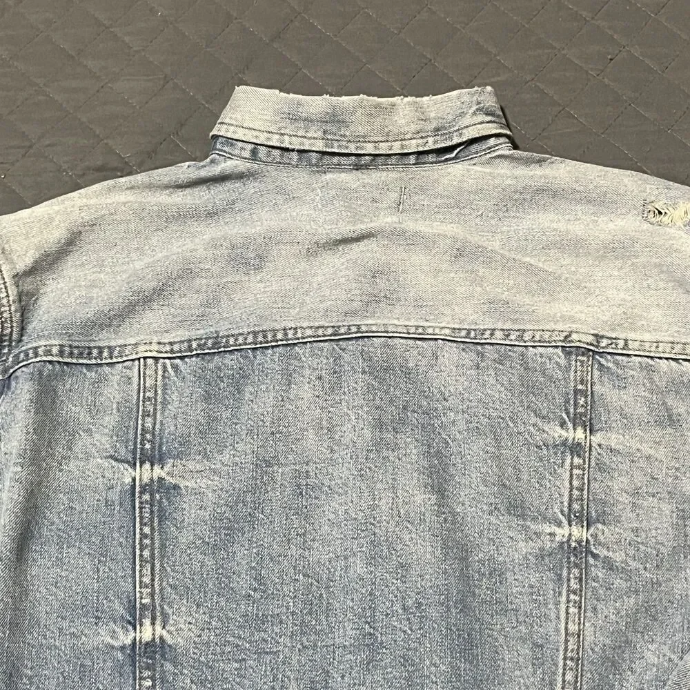 Madewell Oversized Denim Jean Jacket Medium Light Wash Minimalist Streetwear - Picture 12 of 13